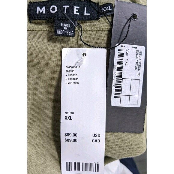 Urban Outfitters Bodycon Mini Dress XXL Army Olive Green - Picture 11 of 11